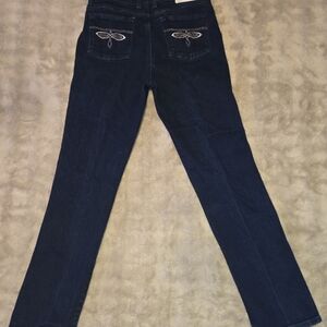 Vintage BONGO Women's Deep Blue Straight Leg Jeans